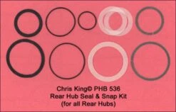 Chris-king Chris King Seal & Snap Ring Kit For Rear Classic, ISO Disc,Single Speed, And BMX Hubs Only / PHB536